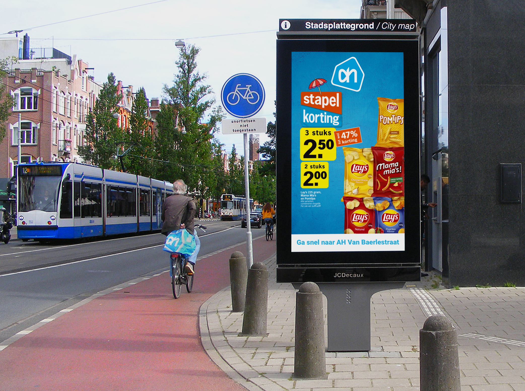 AH DOOH Zomercampagne Stapelkorting uiting Lays