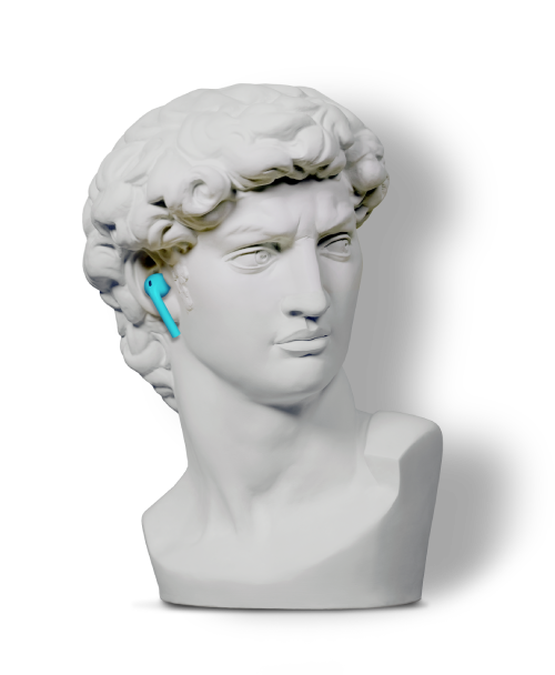 statue headphones